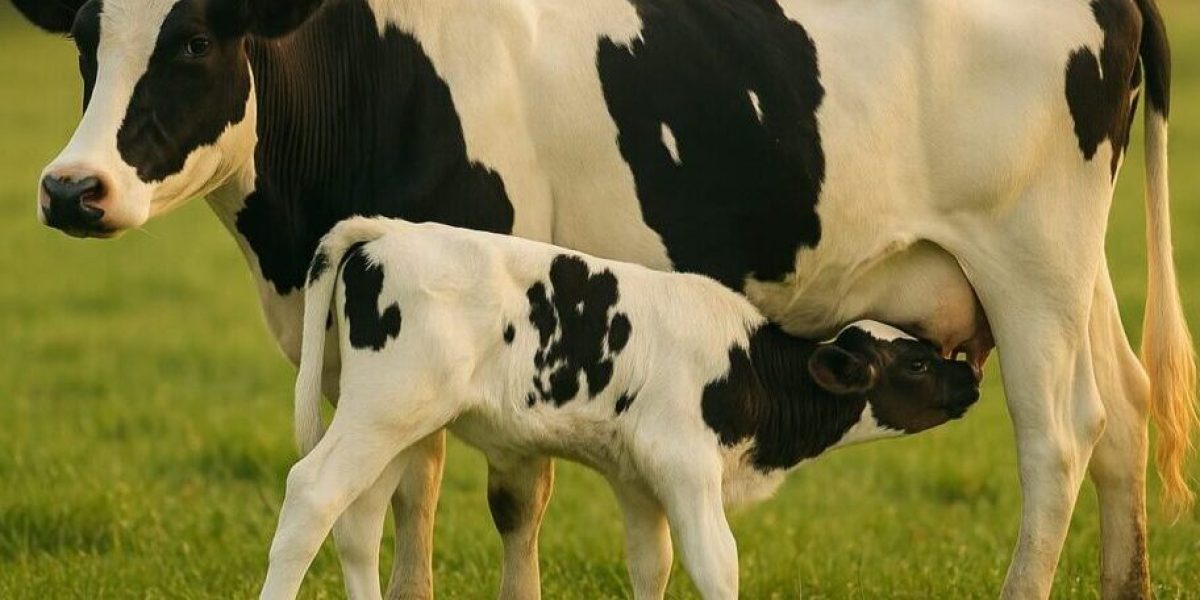 vaca ternera mamando vaca ternera mamando